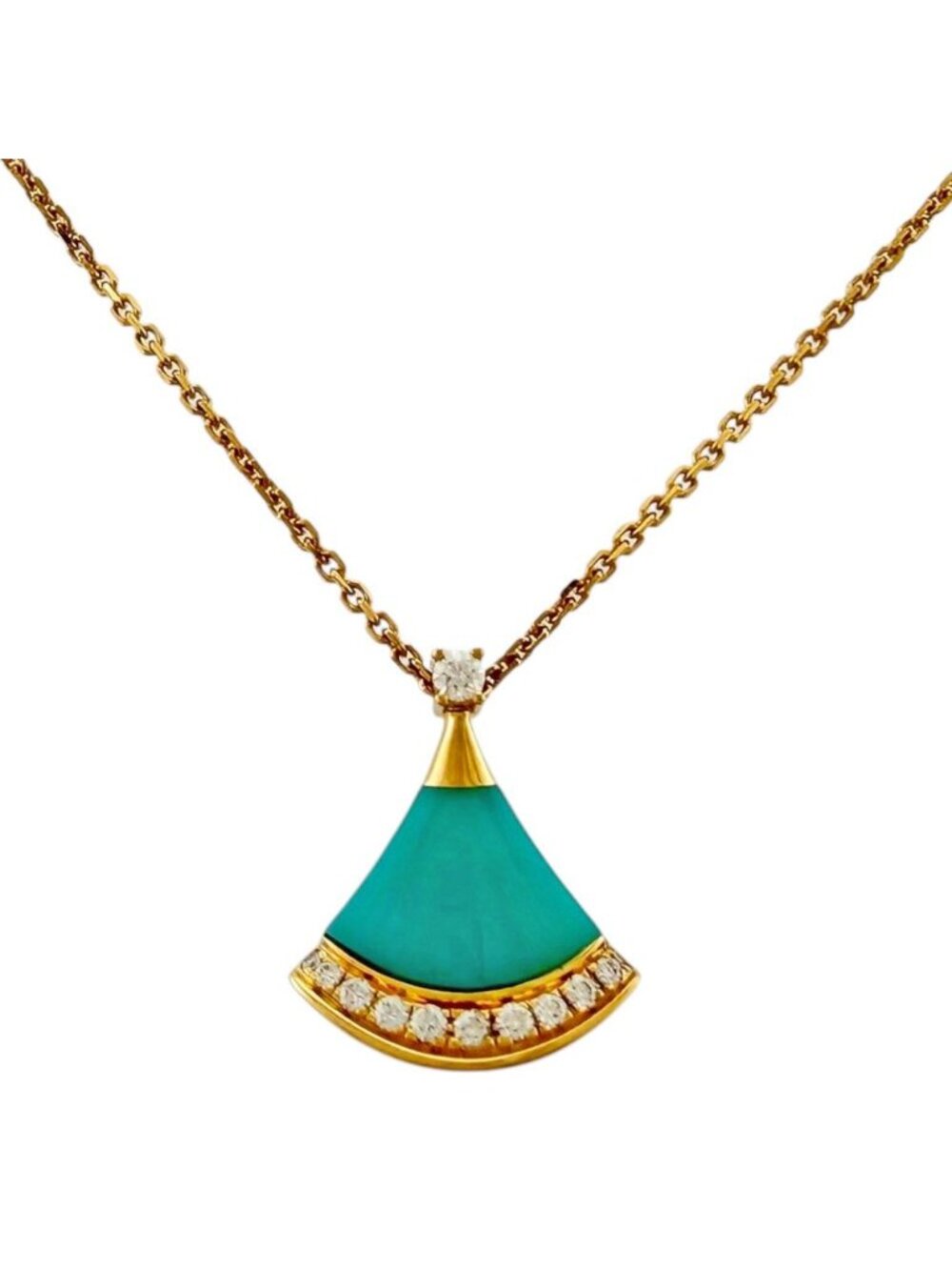 Bvlgari Diva's Dream Necklace 18k Yellow Gold Turquoise